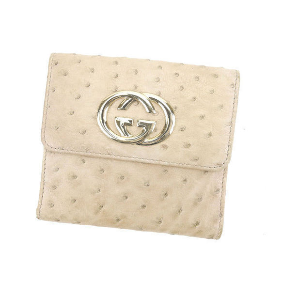 Gucci Wallet Interlocking GG bifold beige - Picture 1 of 4